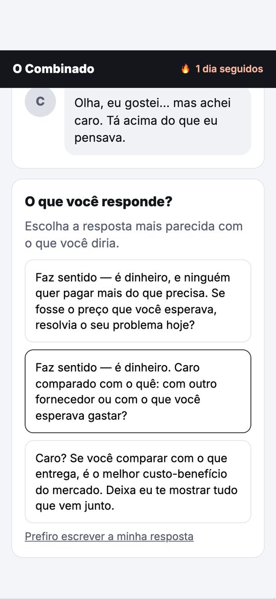 Tela do cliente difícil: a objeção e três respostas para escolher